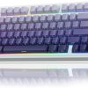 Wireless Mechanical Keyboard,75% Hot Swappable Custom Keyboard,RGB Backlit,Pre-lubed Linear Switches,Side Printed PBT Keycaps Mechanical Gaming Keyboards,Gradient Purple