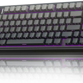 Wireless Mechanical Keyboard,75% Hot Swappable Custom Keyboard with Knob,RGB Backlit,Pre-lubed  Switches,Side Printed PBT Keycaps,2.4GHz/USB-C/BT5.0 Mechanical Gaming Keyboards
